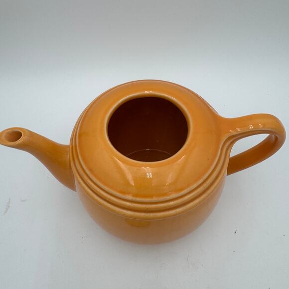 Vtg Nancy Calhoun China Teapot Marigold Marked "SAMPLE" One of a Kind Flamingo - Picture 6 of 10